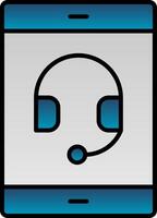 Online Service Line Filled Gradient  Icon vector