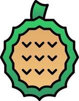 Jackfruit Line Filled Gradient  Icon vector