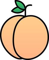 Peach Line Filled Gradient  Icon vector