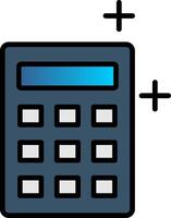 Calculator Line Filled Gradient  Icon vector