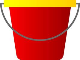 Bucket Flat Gradient  Icon vector