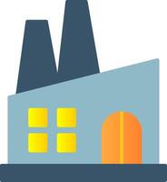Factory Flat Gradient  Icon vector