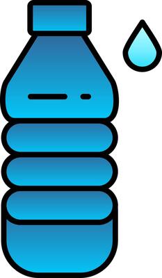 Water Bottle Line Filled Gradient  Icon