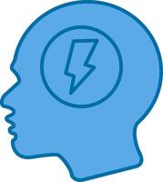 Mental Filled Blue  Icon vector