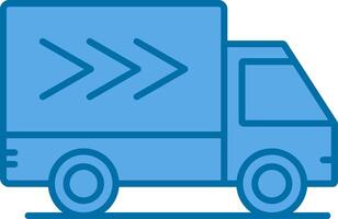 Delivery Truck Filled Blue  Icon vector