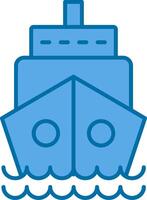 Ship Filled Blue  Icon vector