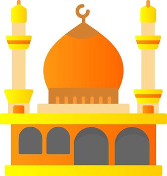 Mosque Flat Gradient  Icon vector