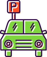 Parking Filled  Icon vector