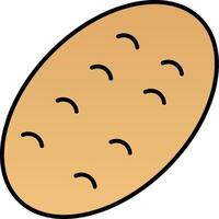 potato Line Filled Gradient  Icon vector