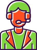 Customer Service Filled  Icon vector