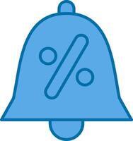 Bell Filled Blue  Icon vector