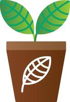 planta plano degradado icono vector