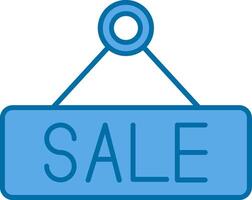 Sale Filled Blue  Icon vector