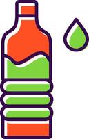 Water Bottle Filled  Icon vector