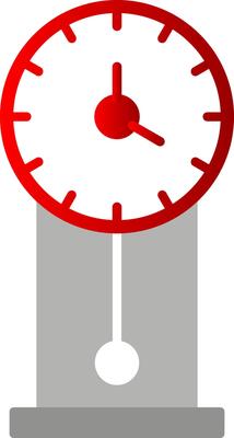 Vintage Clock Flat Gradient  Icon