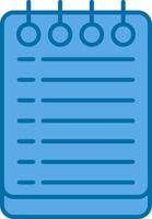 Notes Filled Blue  Icon vector