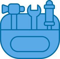 Toolkit Filled Blue  Icon vector