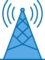 Antenna Filled Blue  Icon vector