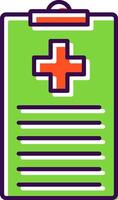 médico gráfico lleno icono vector