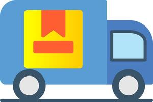 Delivery Truck Flat Gradient  Icon vector