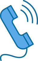 Phone Call Filled Blue  Icon vector