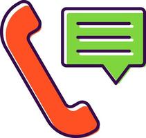 Helpline Filled  Icon vector