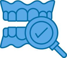 Dental Checkup Filled Blue  Icon vector