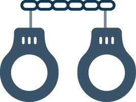 Handcuffs Flat Gradient  Icon vector