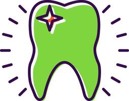 Tooth Filled  Icon vector