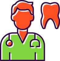 dentista lleno icono vector