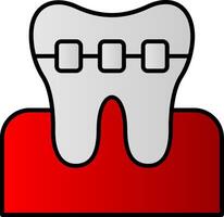 Braces Line Filled Gradient  Icon vector