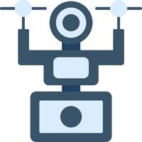 Camera Drone Flat Gradient  Icon vector