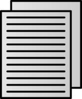 Papers Line Filled Gradient  Icon vector