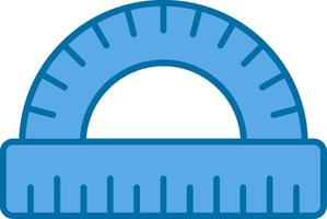 Protractor Filled Blue  Icon vector
