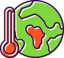 Global Warming Filled  Icon vector