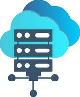 Cloud Computing Flat Gradient  Icon vector