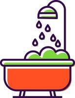 Bathtub Filled  Icon vector