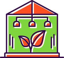 Greenhouse Filled  Icon vector