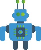 robot plano degradado icono vector