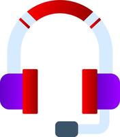 Headphone Flat Gradient  Icon vector