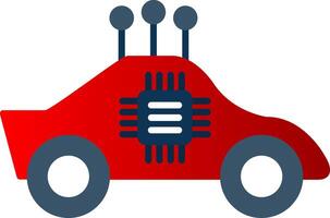 Autonomous Car Flat Gradient  Icon vector