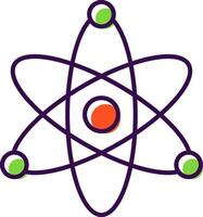 Atom Filled  Icon vector