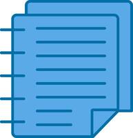 Notes Filled Blue  Icon vector