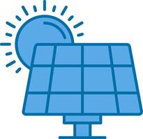 Solar Panel Filled Blue  Icon vector