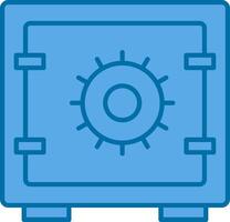 Safe Box Filled Blue  Icon vector