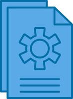 Document Filled Blue  Icon vector