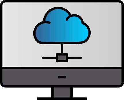 informática línea lleno degradado icono vector