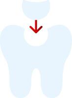 Tooth Filling Flat Gradient  Icon vector