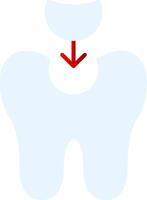 Tooth Filling Flat Gradient  Icon vector