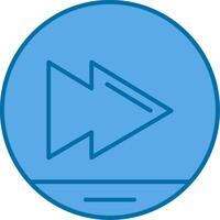 Skip Filled Blue  Icon vector